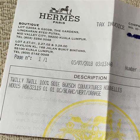 hermes paris receipt|Hermes complaint.